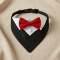 Bandana Riviera Noir/Rouge — fond beige Duchesse