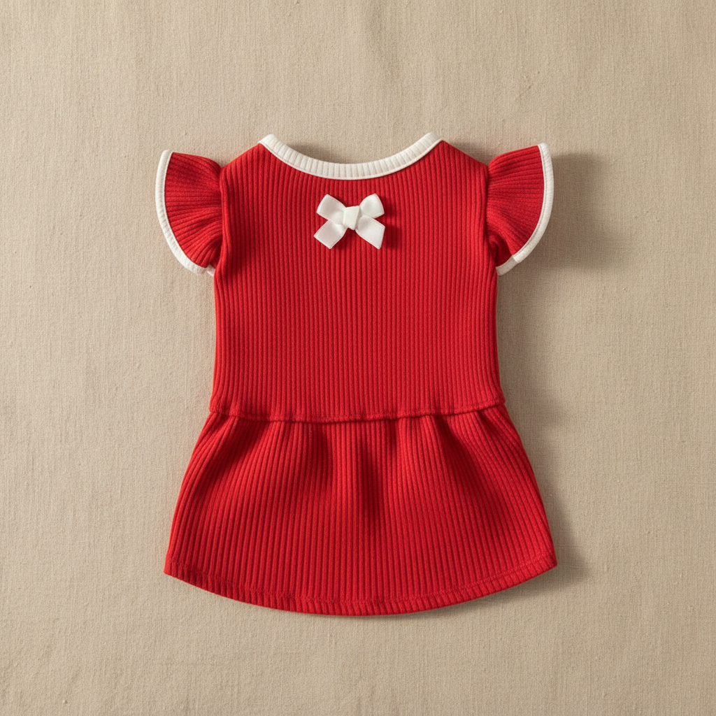 Lay flat — La Robe Rivoli Rouge fond beige