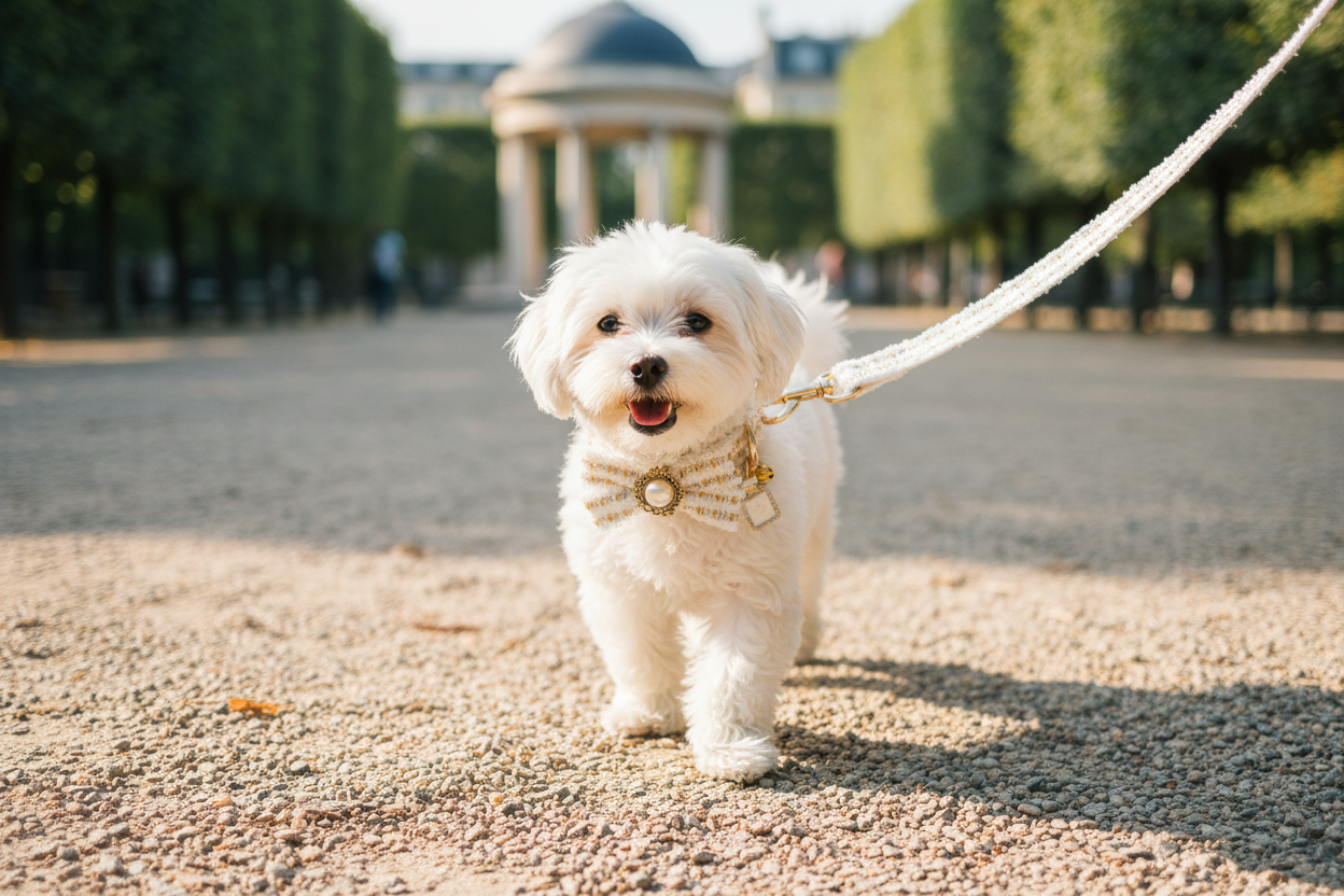 Lifestyle — Le Set Cambon blanc & or Parc Monceau
