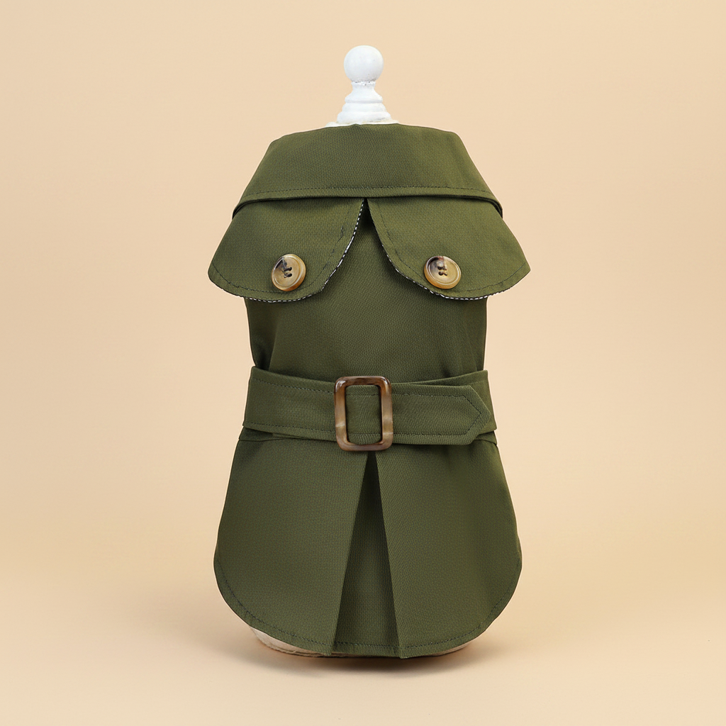 Trench coat chien fond beige Duchesse